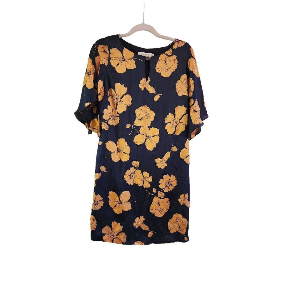 Foley's kimono sleeve navy blue dress size small/medium